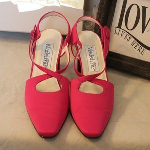 Fushia Satin Heels